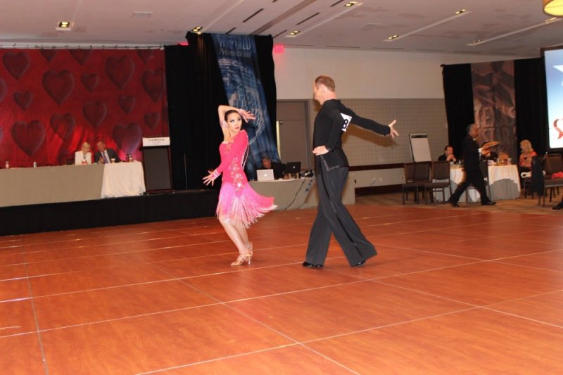 Couple at dance competition